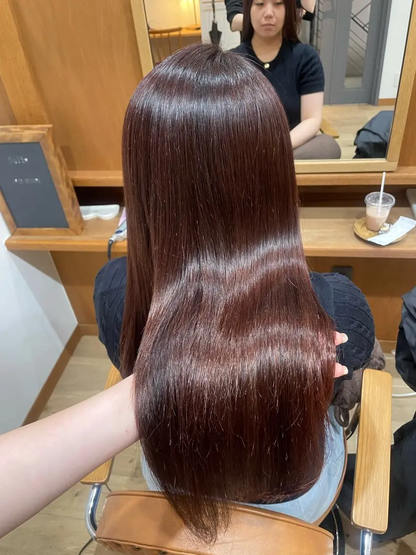 ロング 髪質改善 カット 縮毛矯正 トリートメント 顔周りカット 🎀サヤカ🎀のヘアスタイル