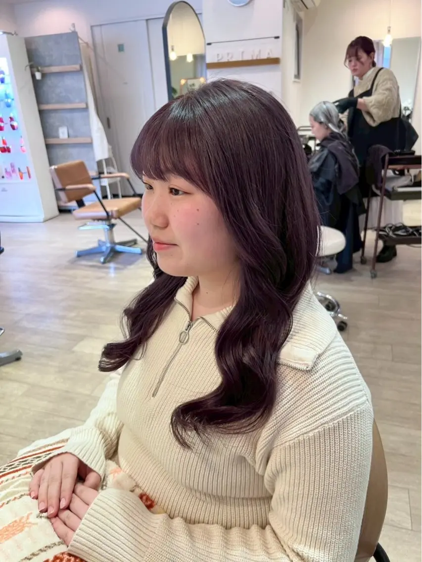 ロング カラー ヘアカラー 千代谷 風華のヘアスタイル