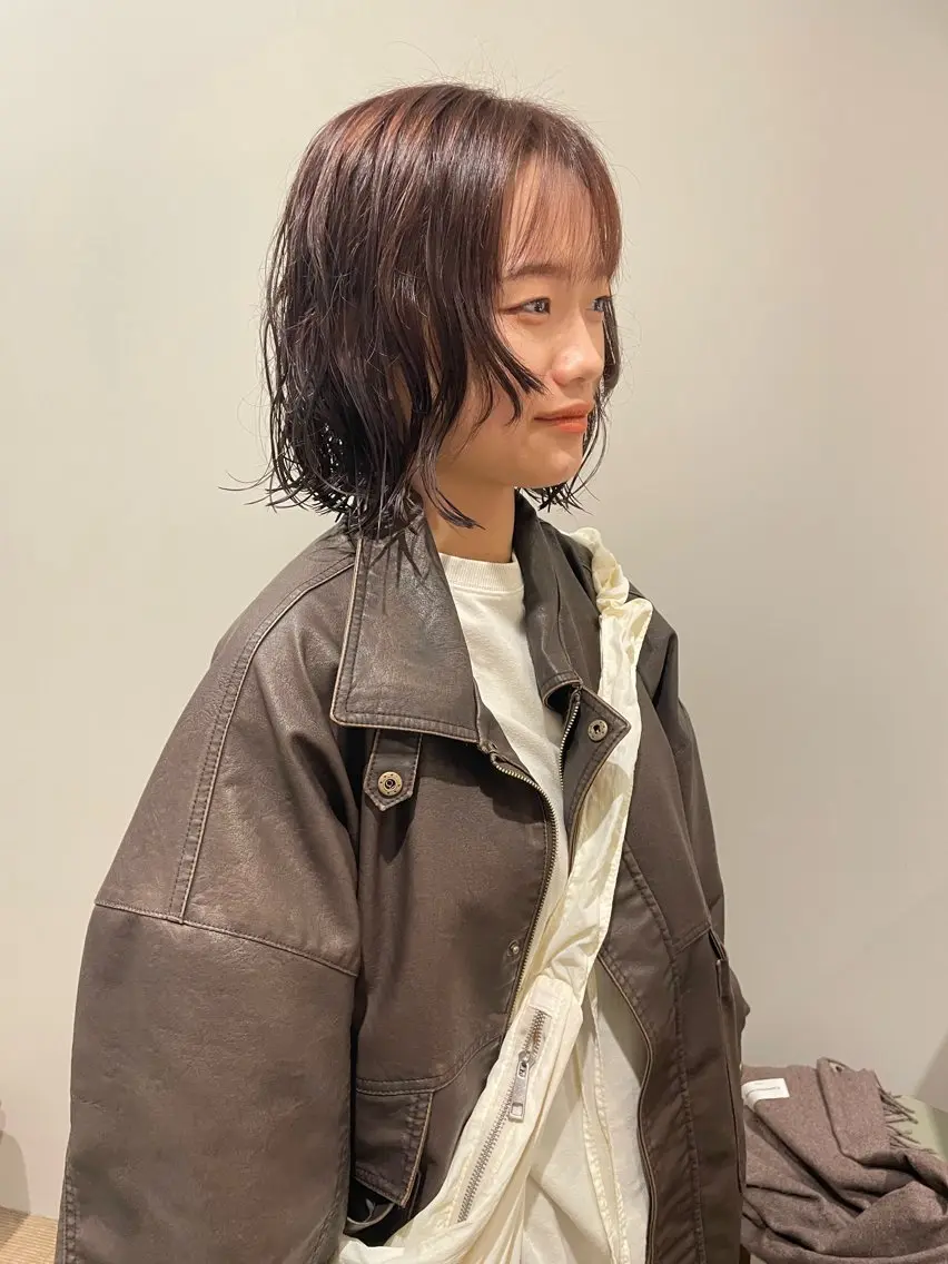 ショート ボブ カット ヘアカラー パーマ CEINE loq ‪🍒なつきのヘアスタイル