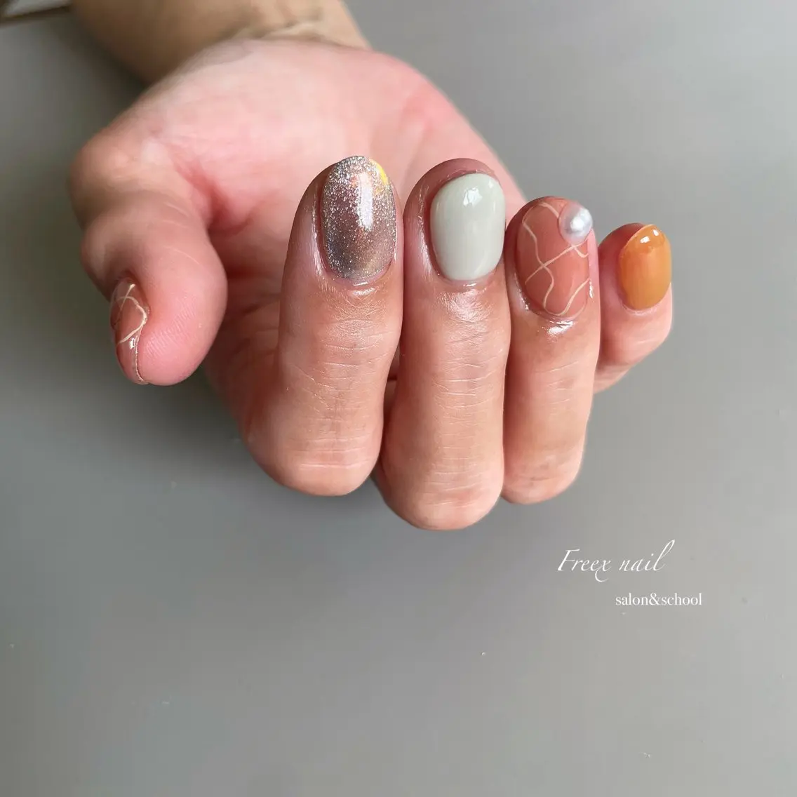 ネイル ハンドネイル ハンドケア freex nail /ニュアンス/個性派のネイルデザイン