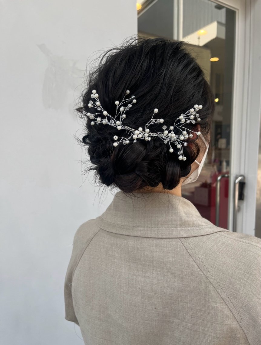 ミディアム ヘアアレンジ ヘアセット Reina Agu cardinal片町のヘアスタイル