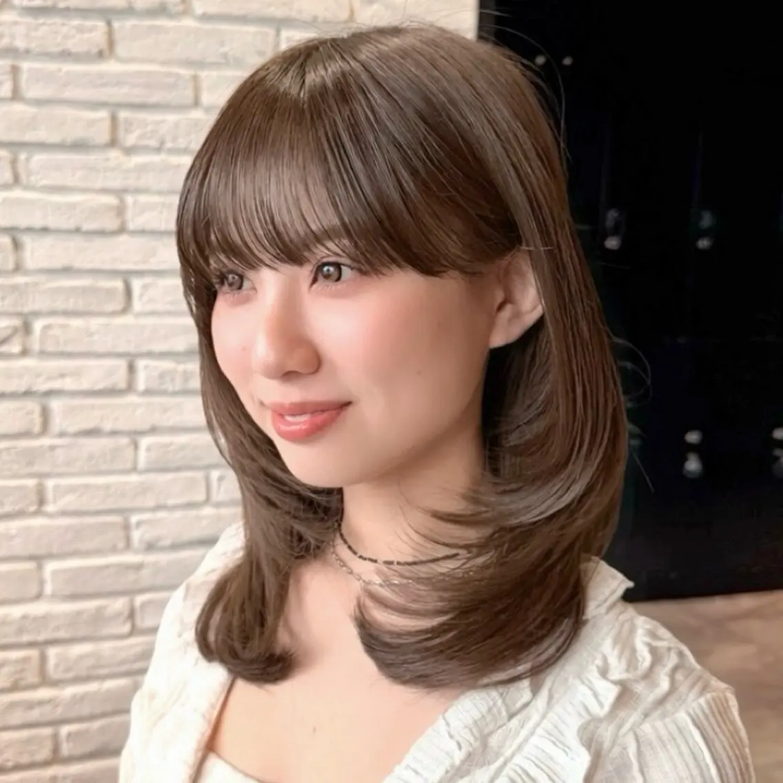 ミディアム カラー レイヤーカット カット ヘアカラー トリートメント レイヤー🩰髪質改善 /透明感/kanaのヘアスタイル