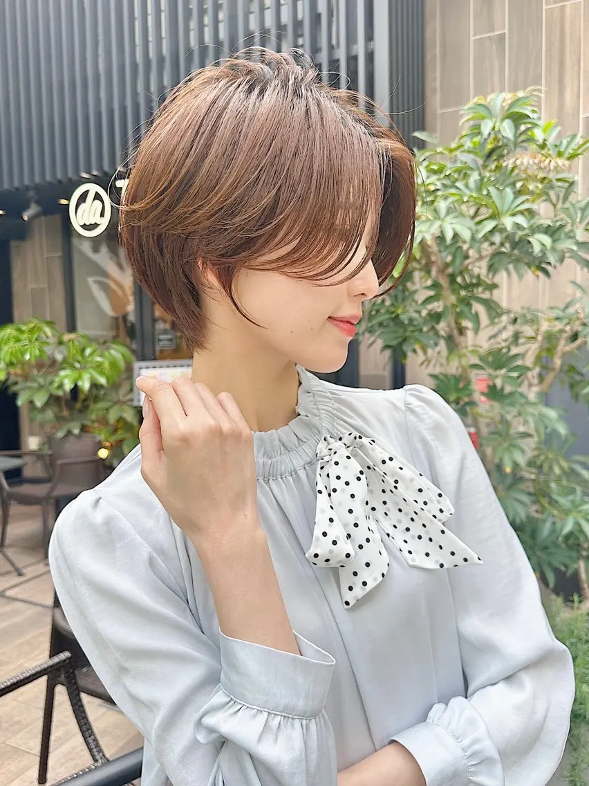 ショート カラー カット ヘアカラー トリートメント 🍋似合わせ✖️ ショートヘア🍋早田のヘアスタイル