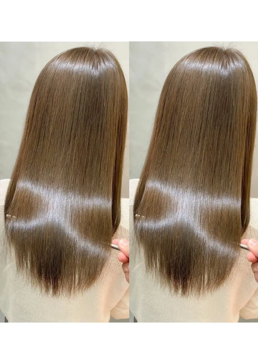 ミディアム 艶カラー美髪縮毛矯正 /髪質改善✨️ユウキのヘアスタイル