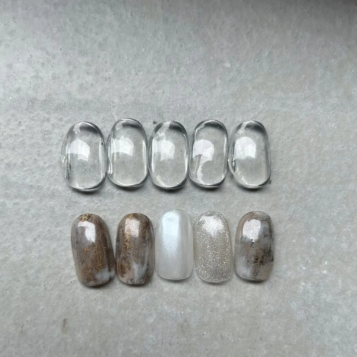 ネイル カジュアル クリアネイル ゴールド マグネットネイル ニュアンスネイル ハンドネイル ハンドケア lylynail YUUKAのネイルデザイン