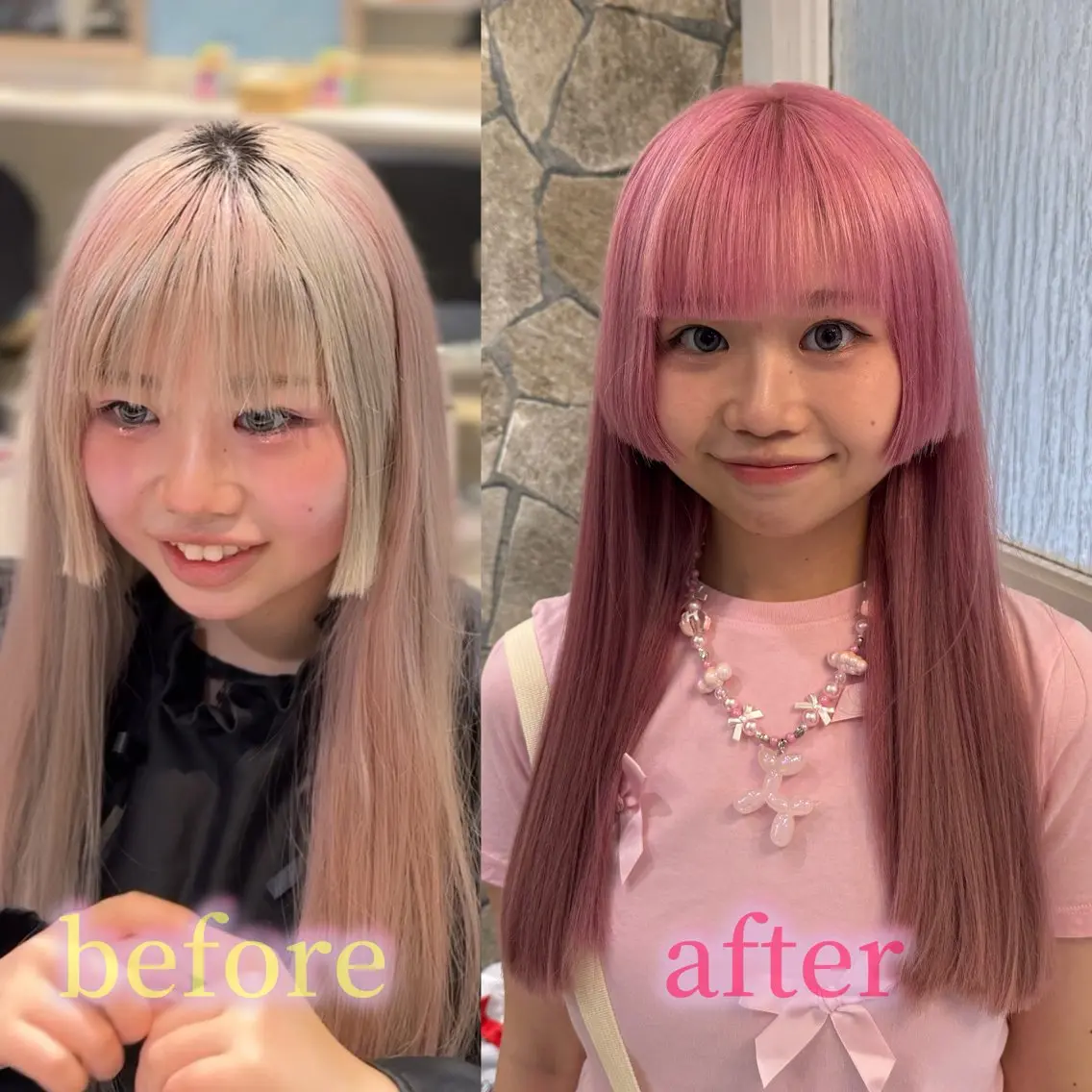 ロング カラー ブリーチ ケアブリーチ ケアカラー 髪質改善 韓国風ヘア ヘアカラー トリートメント 🦋ブリーチ/カラー 専門AYA💖のヘアスタイル