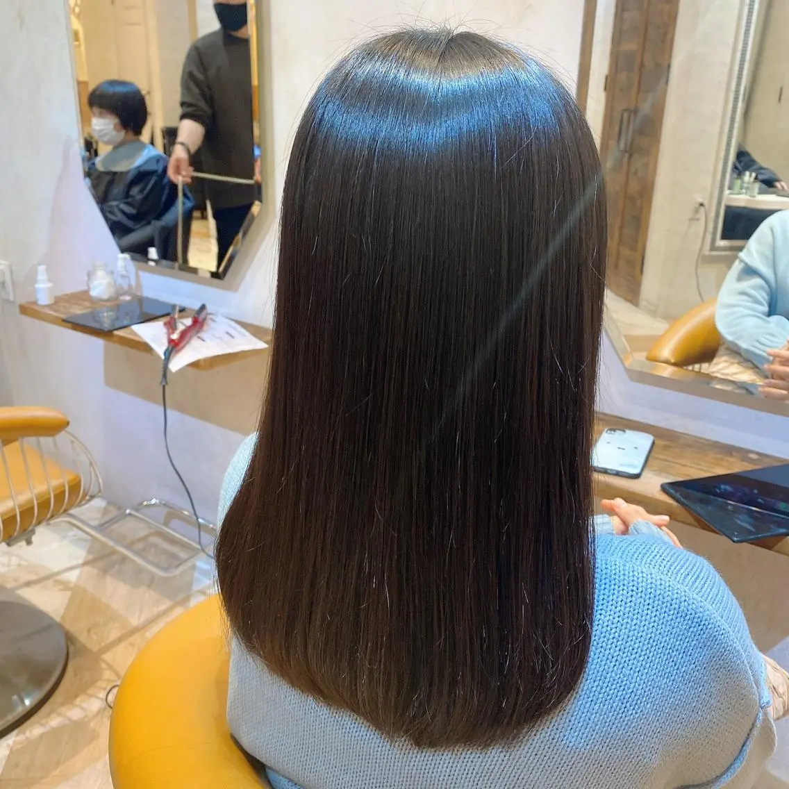 ミディアム 縮毛矯正 トリートメント 代表山口ひな 髪質改善のプロのヘアスタイル