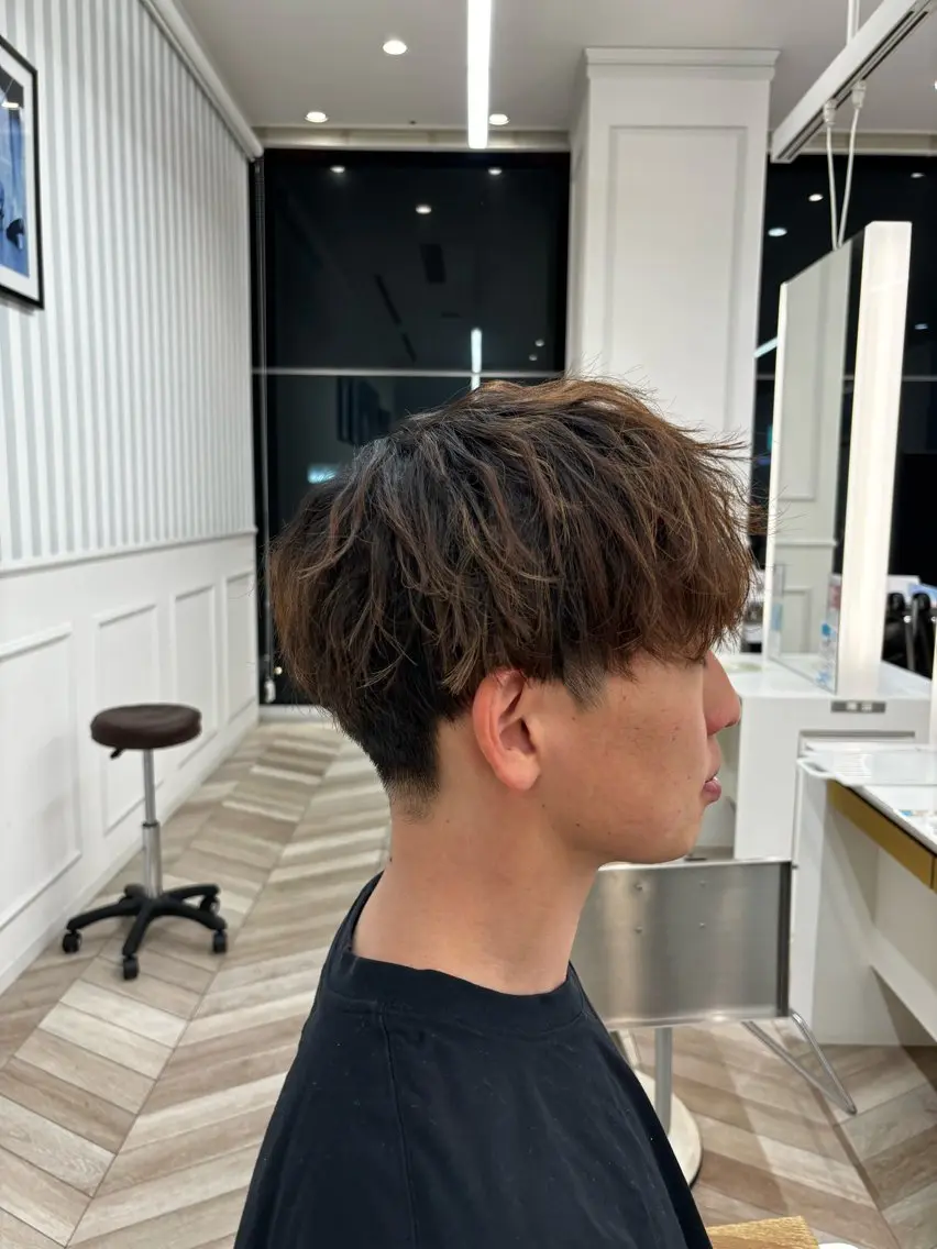 メンズカット+パーマの写真