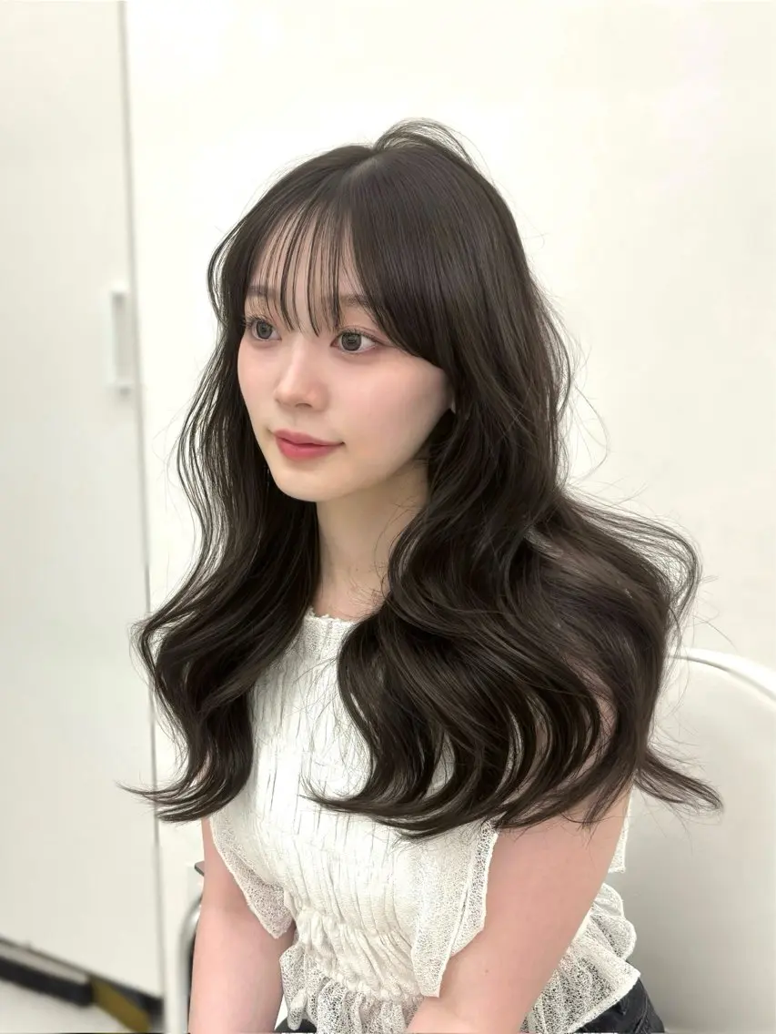 ロング レイヤーカット ロング 似合わせカット 小顔カット COA銀座　🤍 shionのヘアスタイル