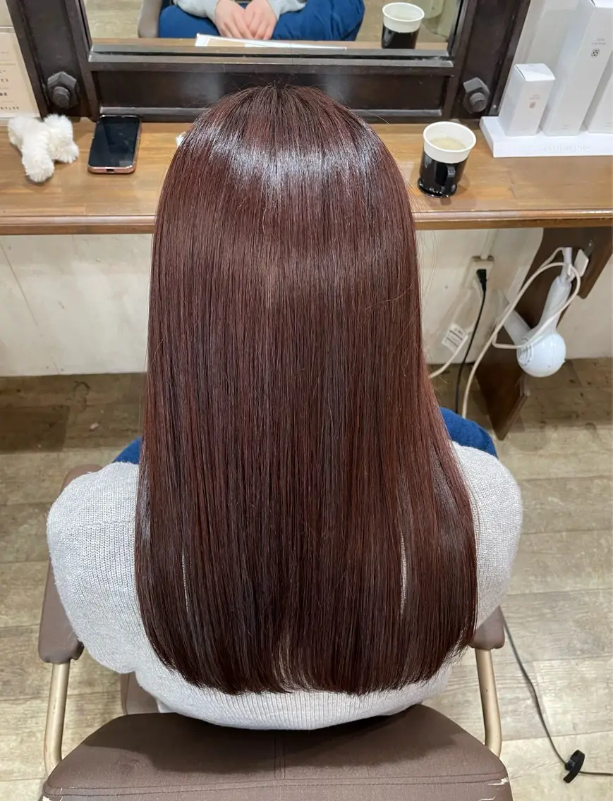 ロング ピンクブラウン ヘアカラー 🫧Kaori 🫧のヘアスタイル