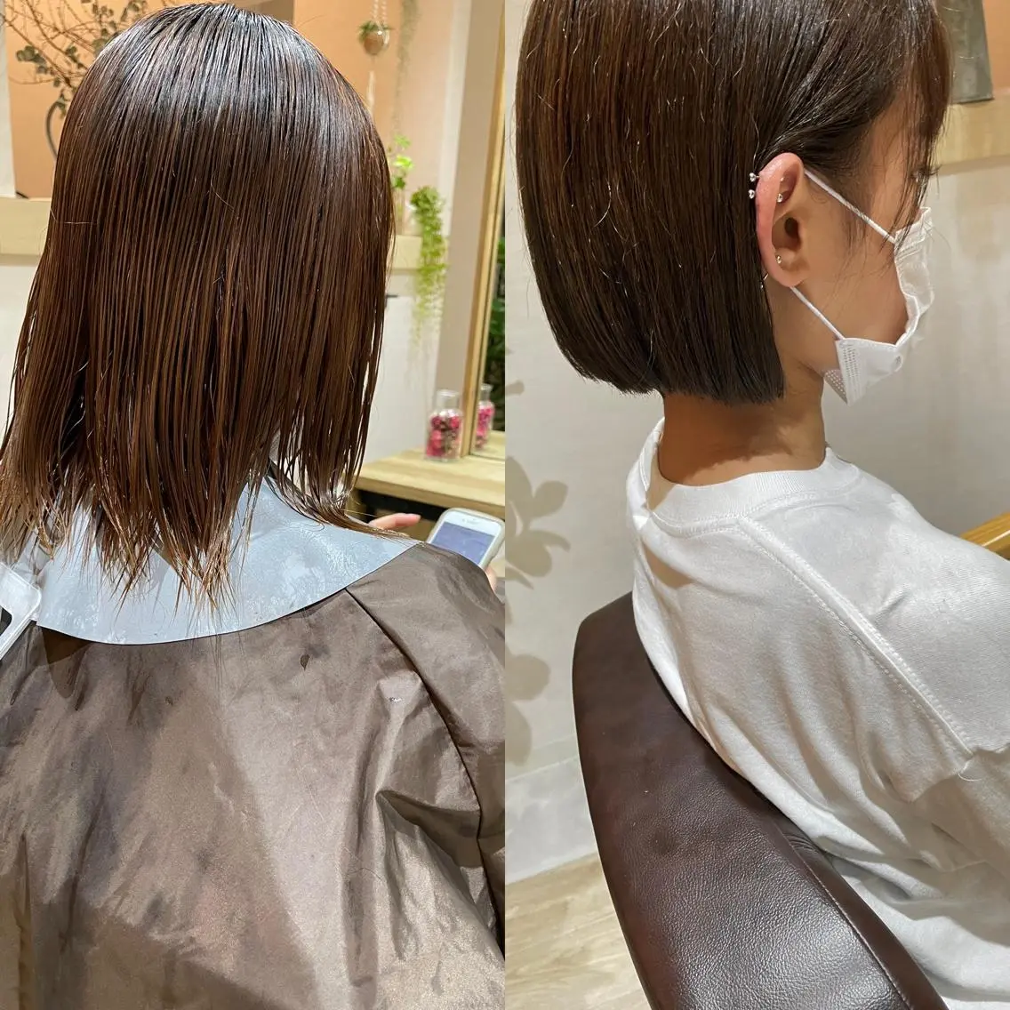 ショート ボブ ハイライト／艶カラー 大河シンジのヘアスタイル