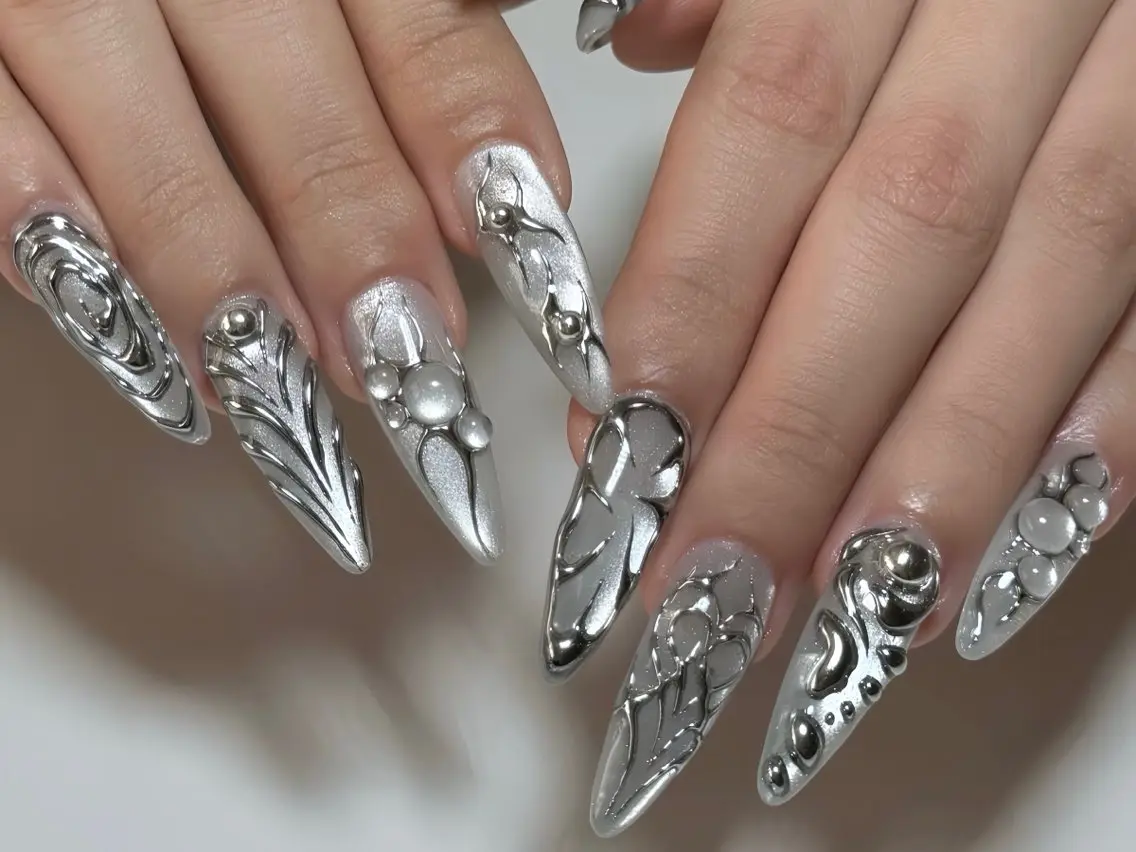 ネイル アートネイル ガーリー 韓国ネイル 持ち込み ニュアンスネイル Rin Nail 新大久保店のネイルデザイン