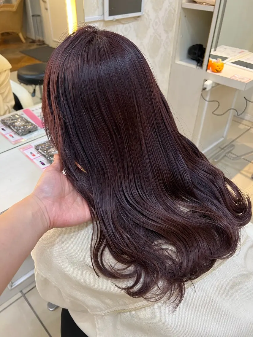 ロング カラー ヘアアレンジ たかはし ここあのヘアスタイル
