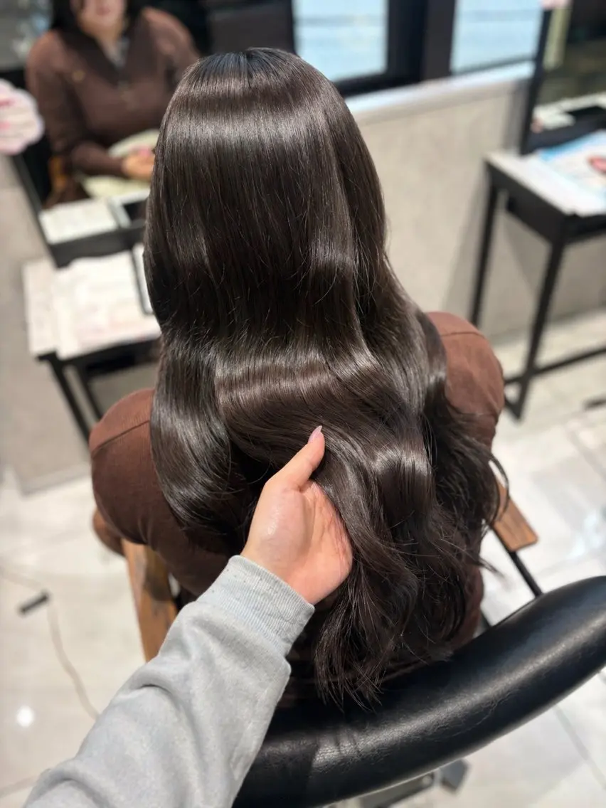 人気No.1🌷〔顔周りカット➕カラー➕髪質改善トリートメント〕ˊ˗髪質改善で透明感アップ🌟の写真