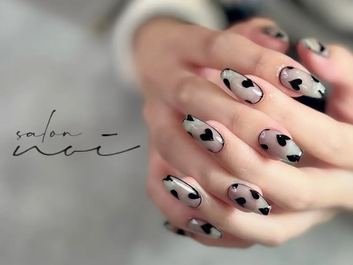 ネイル ハート ハンドネイル salon noiのネイルデザイン