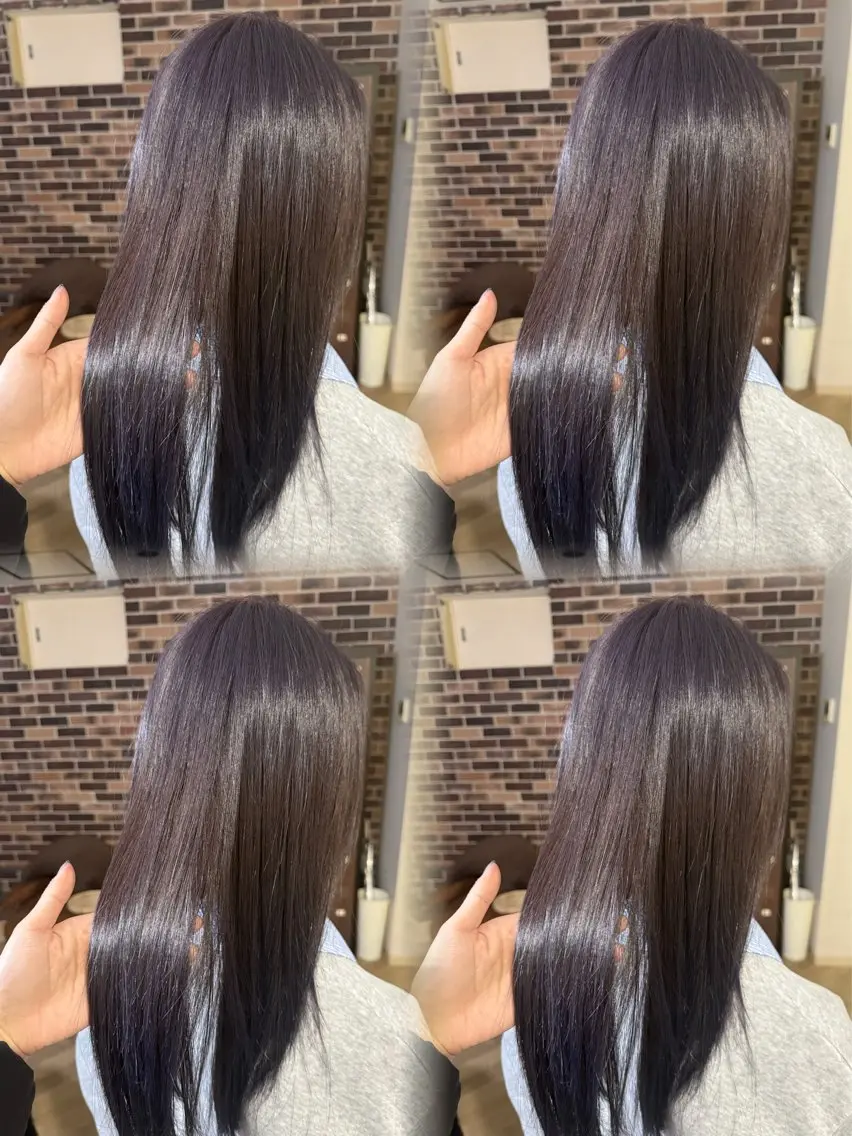 ロング カラー グレージュ ラベンダーカラー ラベンダーグレージュ ラベンダーグレー AROMA hair 🫧fuyukaのヘアスタイル