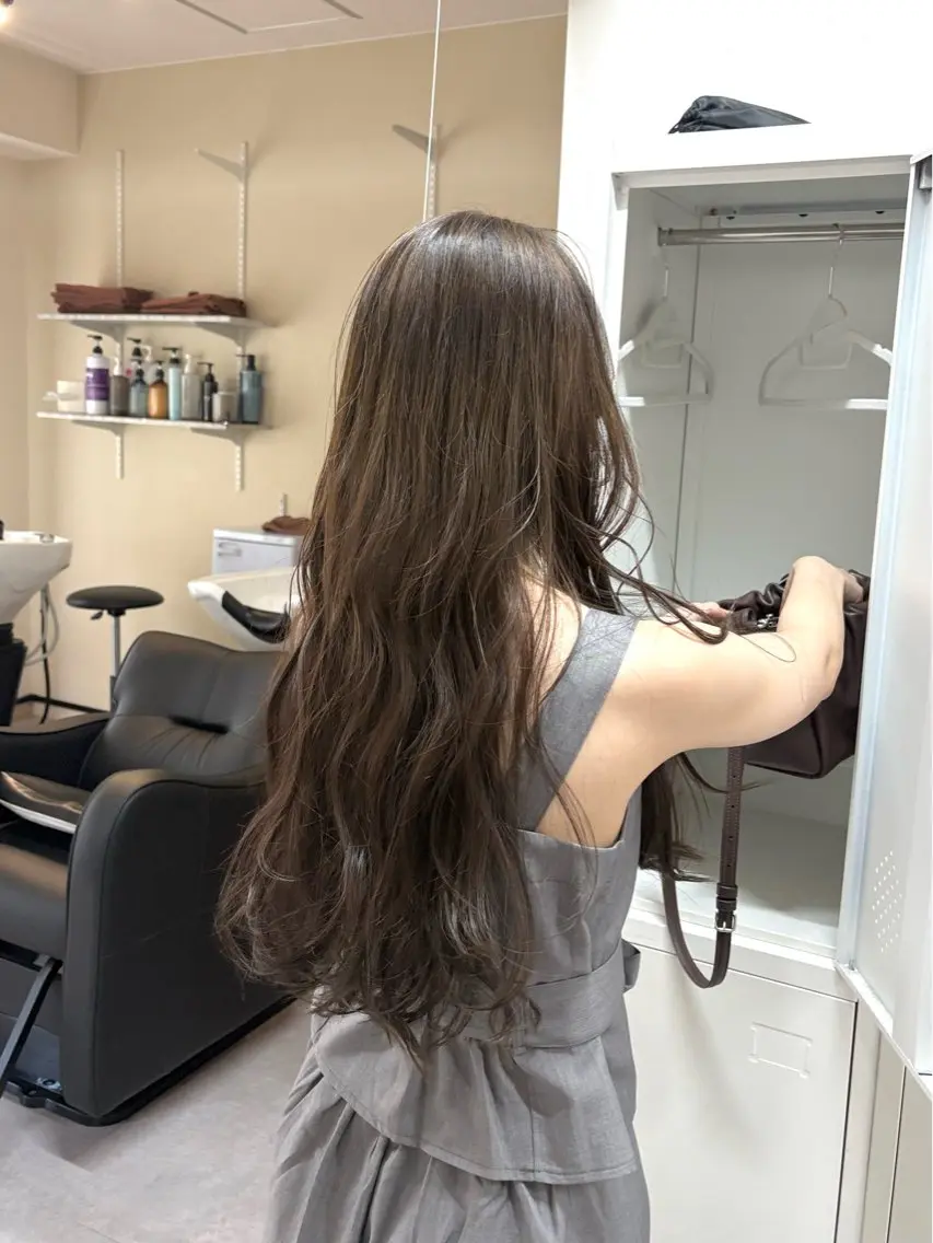 セミロング カラー カット ヘアカラー トリートメント ハル🌸柔色/ ブリーチなし/艶髪のヘアスタイル