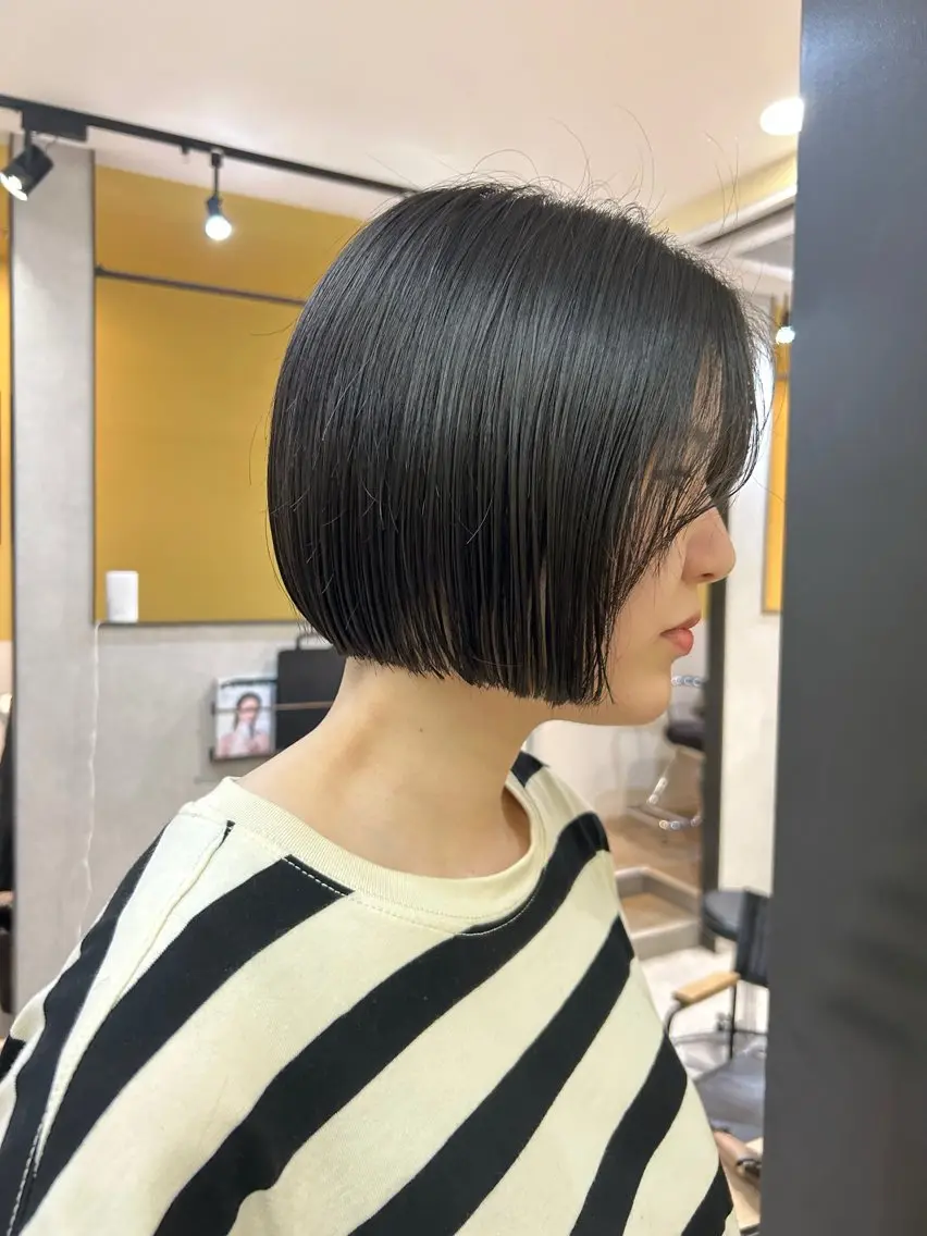 ショート ボブ カット トリートメント hubhair レイヤー/透明感のヘアスタイル