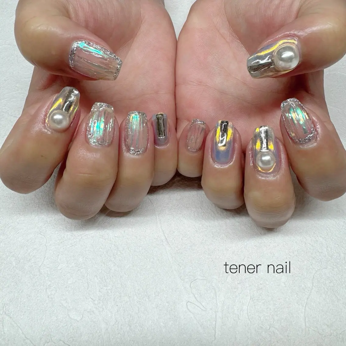 ネイル オーロラネイル ハンドネイル テネルネイル tener nailのネイルデザイン