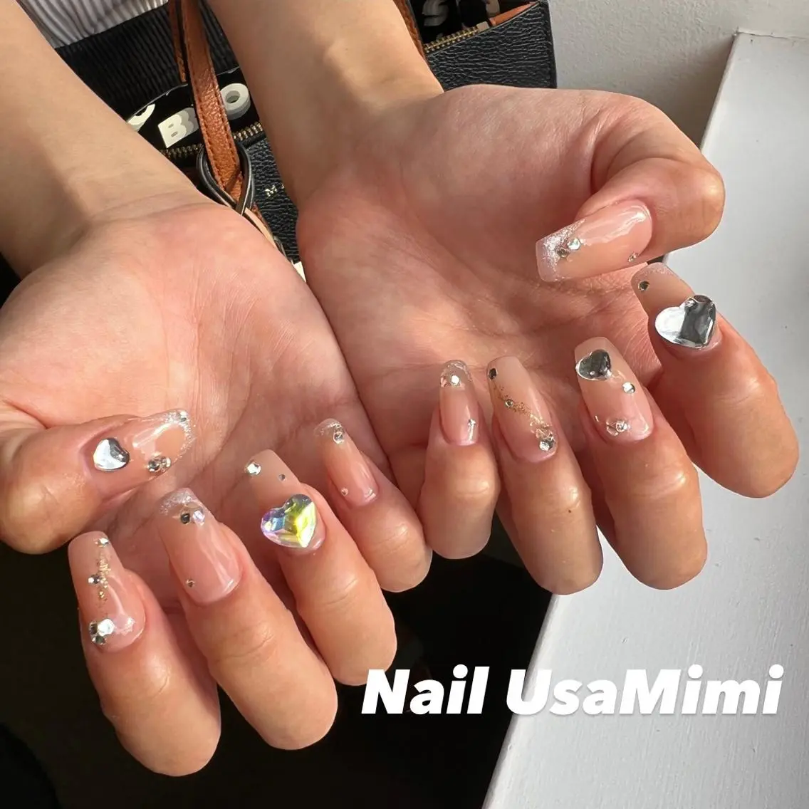 ネイル クリアネイル フットネイル ジェルネイル マグネットネイル 持ち込み 本町ネイルNail UsaMimiのネイルデザイン