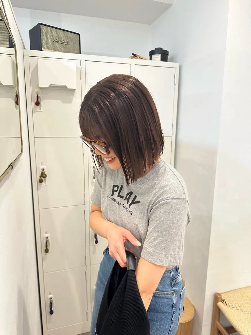 ミディアム カラー 透明感カラー イルミナカラー ヘアカラー 梅田/柔らかカラー/ オオハシ リナコのヘアスタイル