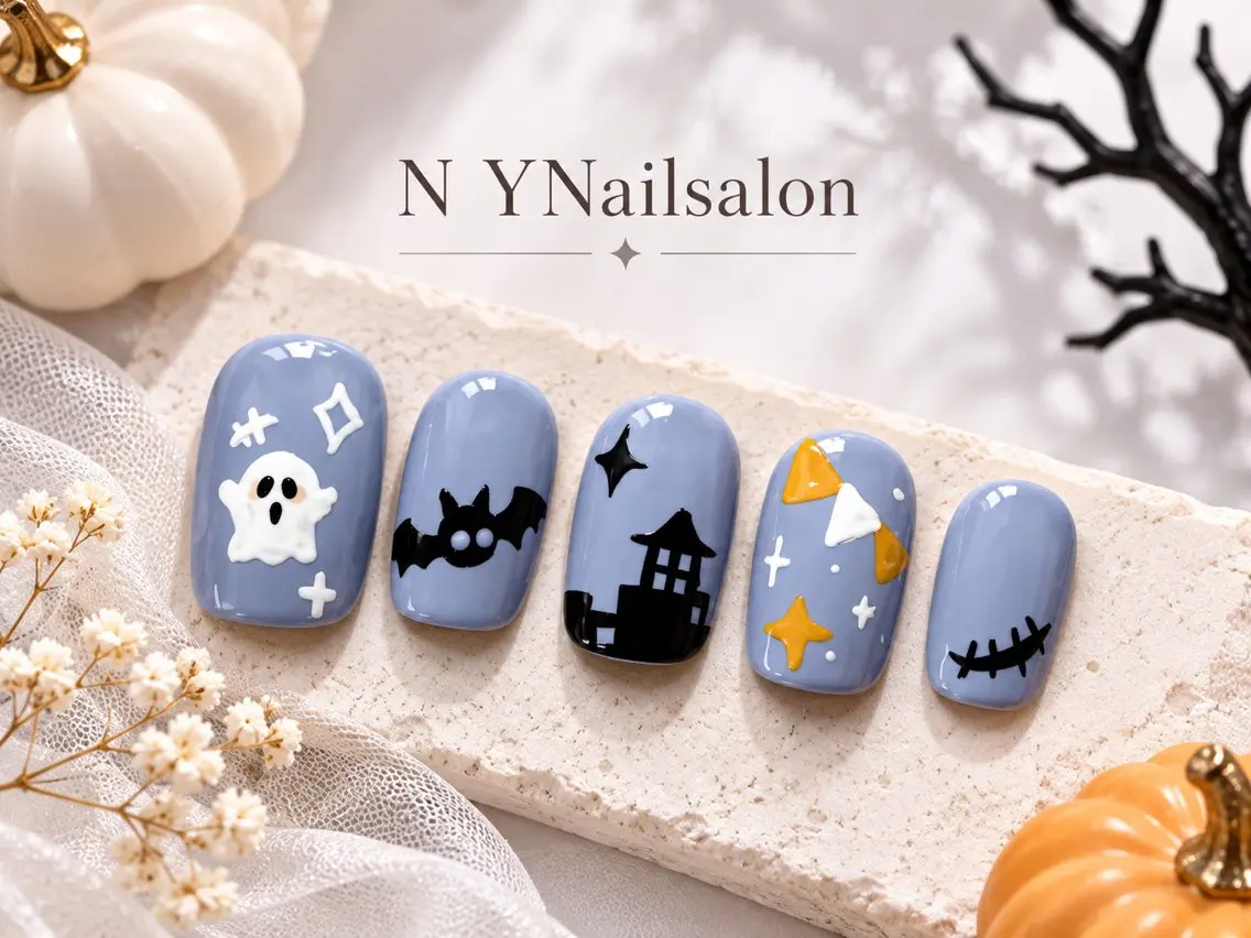 ネイル ハロウィン 韓国ネイル ハンドネイル NYネイルサロン 千葉中央店のネイルデザイン