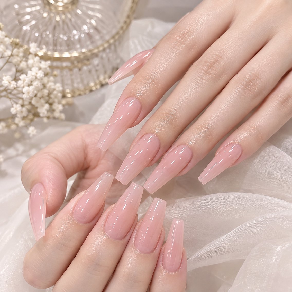 🎀自爪、ワンカラーー&ラメグラ🎀(2色可OK)(ソフトジェルオフ+500円)の写真