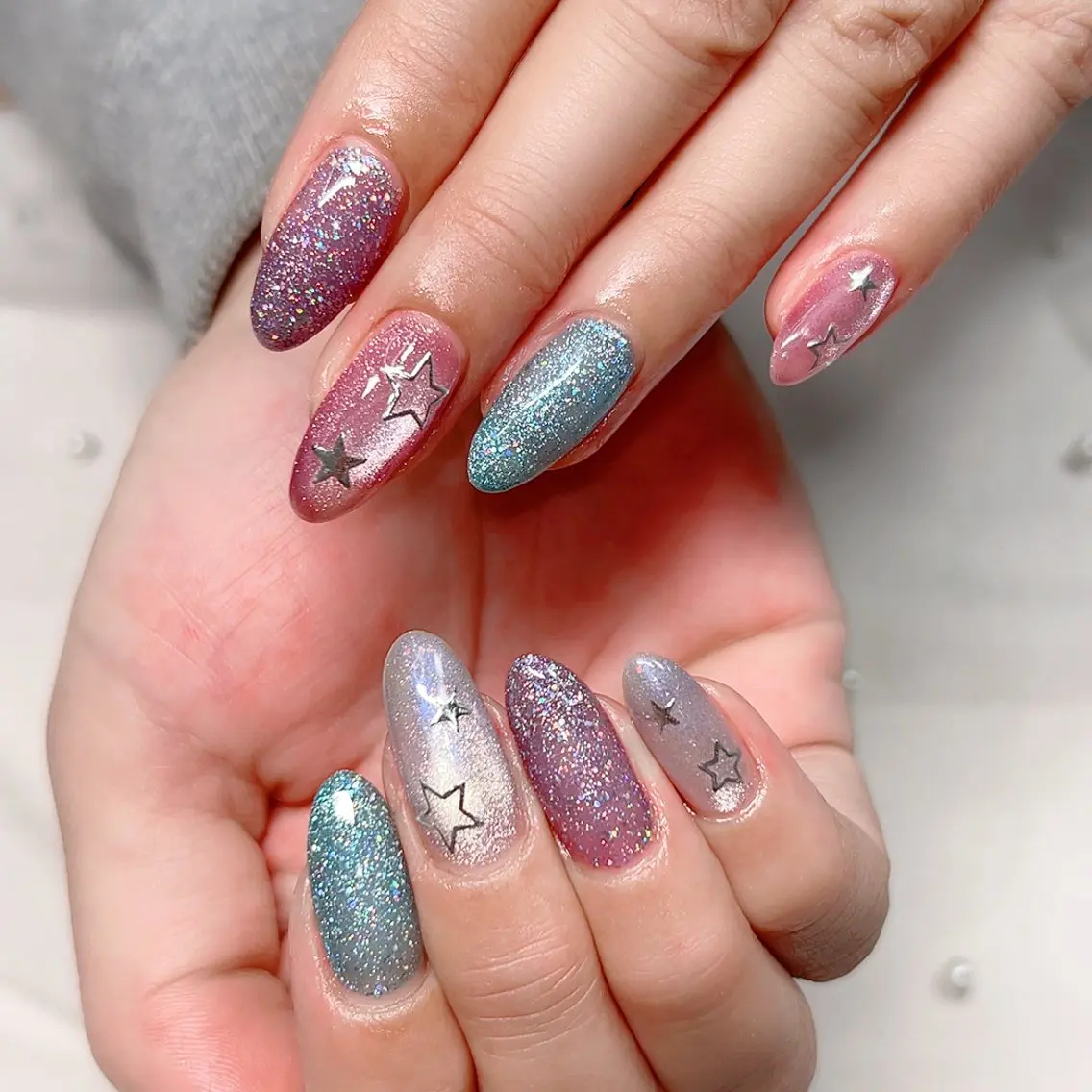 ネイル マグネットネイル ハンドネイル Cute Tips nailのネイルデザイン