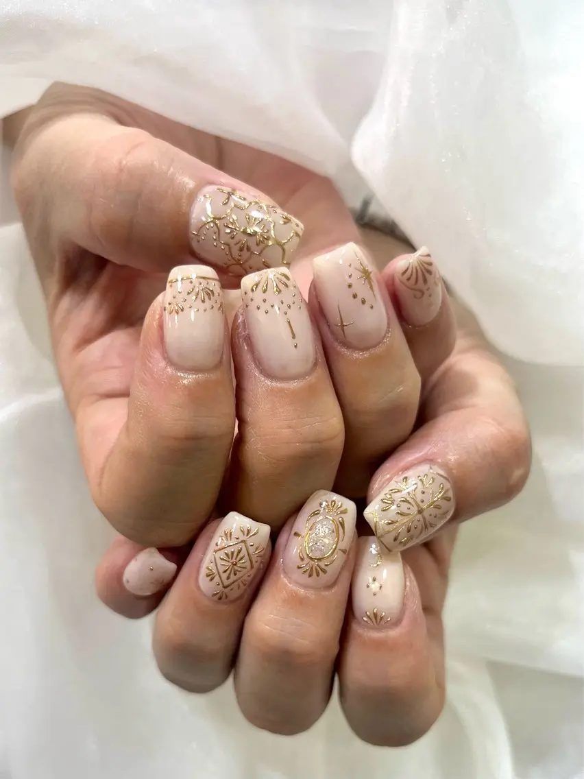 ネイル アートネイル ミラーネイル ハンドネイル 松本 ゆみかのネイルデザイン