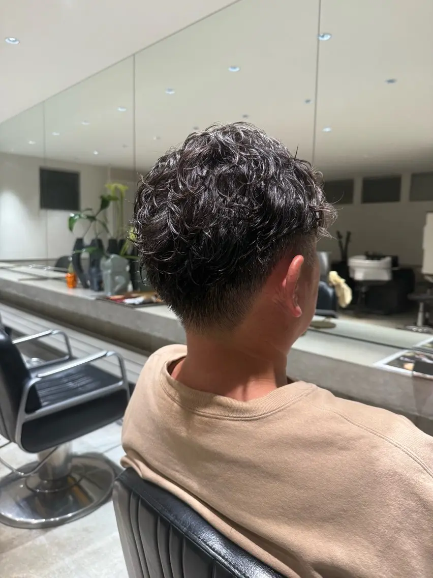 パーマ メンズ カット パーマ kilto.きょうか カット/パーマモデルのヘアスタイル