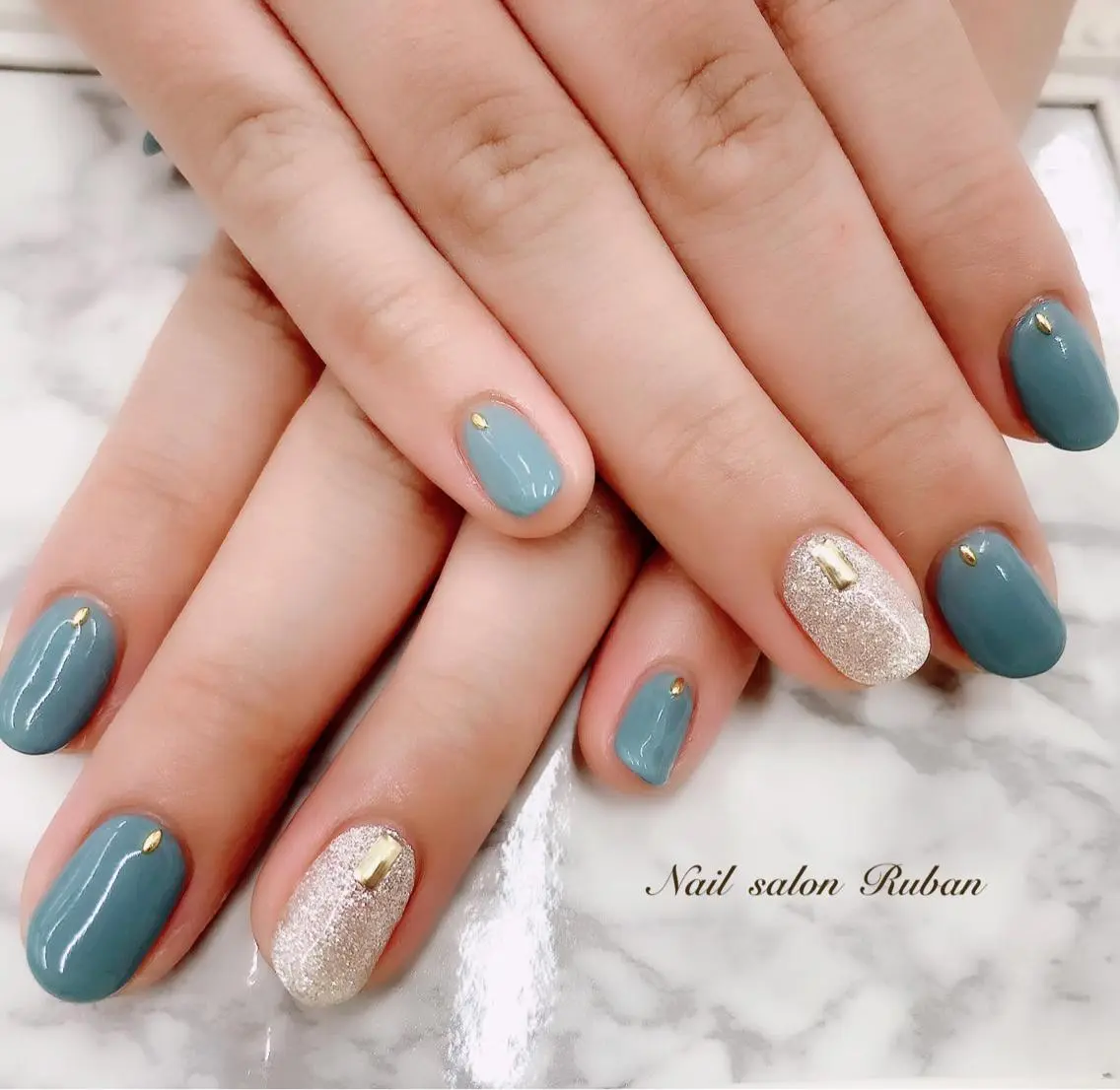 ネイル ラメ(グリッター) ワンカラーネイル シンプルネイル Nail salon Rubanのネイルデザイン