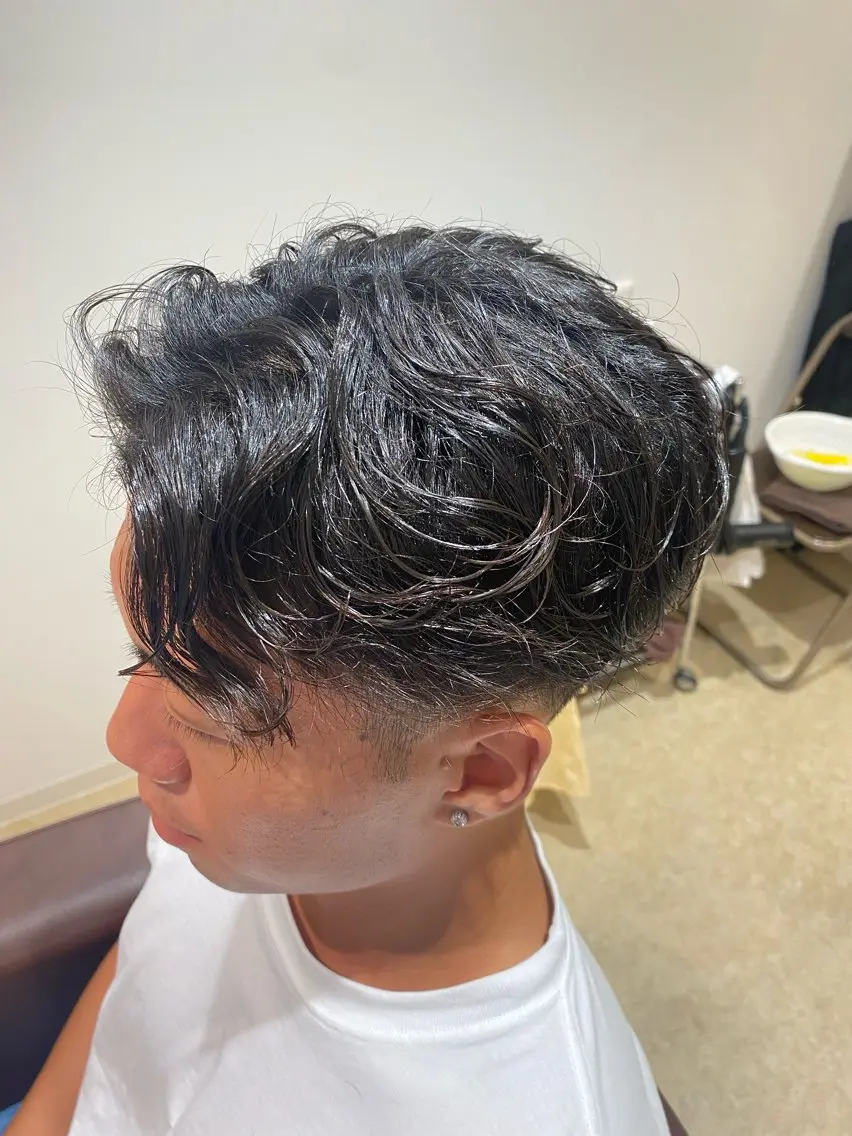 パーマ メンズ カット パーマ メンズパーマモデル 大募集中のヘアスタイル