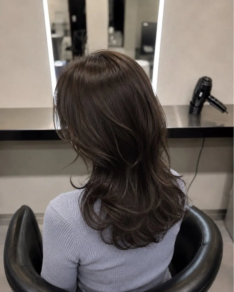 ミディアム カラー ブラウンカラー トリートメント 🌈ウルトワ水素 髪質改善naru🌈のヘアスタイル