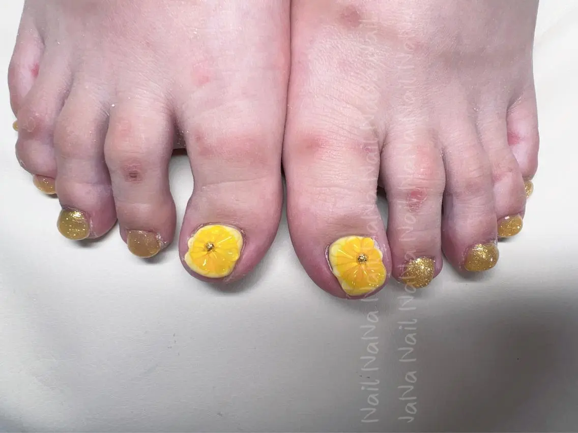 ショート カラー ネイル フットネイル Nail NaNaのネイルデザイン