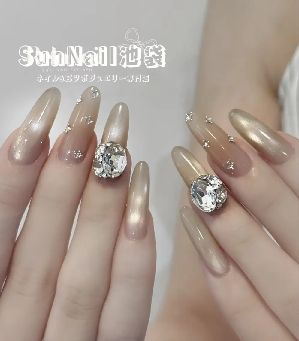 ネイル チークネイル 長さ出し フレンチネイル ガーリー 韓国ネイル ハンドネイル Sun Nail 池袋のエステ・リラクイメージ