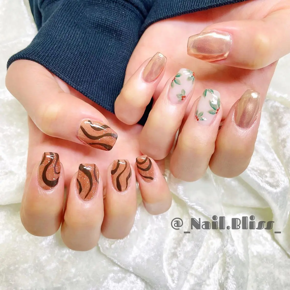 ネイル 冬ネイル クリスマス ハンドネイル NAIL BLISSのネイルデザイン