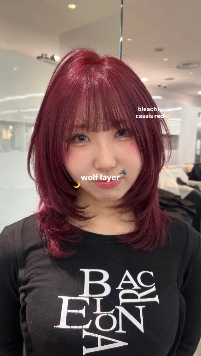 ミディアム レイヤーカット ウルフカット ウルフレイヤー レイヤー特化/渋谷 rinのヘアスタイル