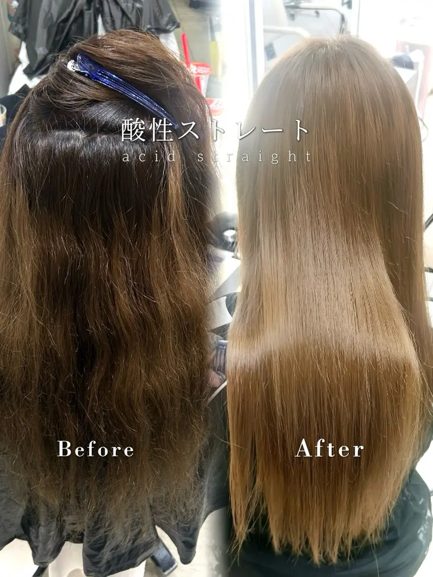 セミロング 縮毛矯正 トリートメント 💎髪質改善 × 縮毛矯正🫧KOKIのヘアスタイル