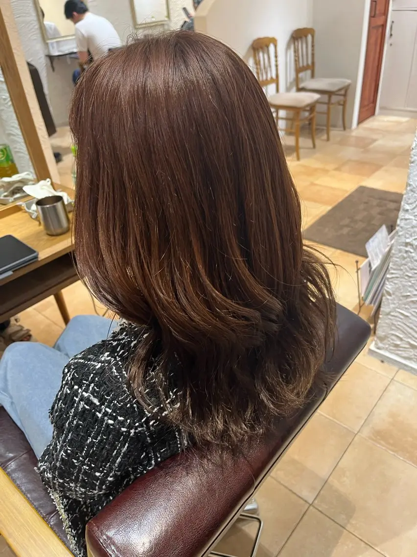 ミディアム カラー ブラウンカラー モカブラウン カット ヘアカラー トリートメント 🌈透明感カラー🌈 🌟吉田祐介🌟のヘアスタイル