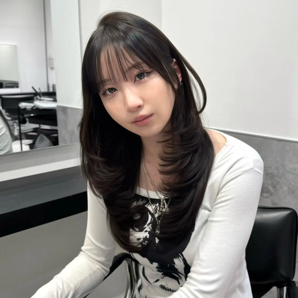 ロング カラー 透明感カラー 韓国風ヘア レイヤーカット カット ヘアカラー トリートメント 韓国系支持率No.1 レイヤー特化/きょうのヘアスタイル