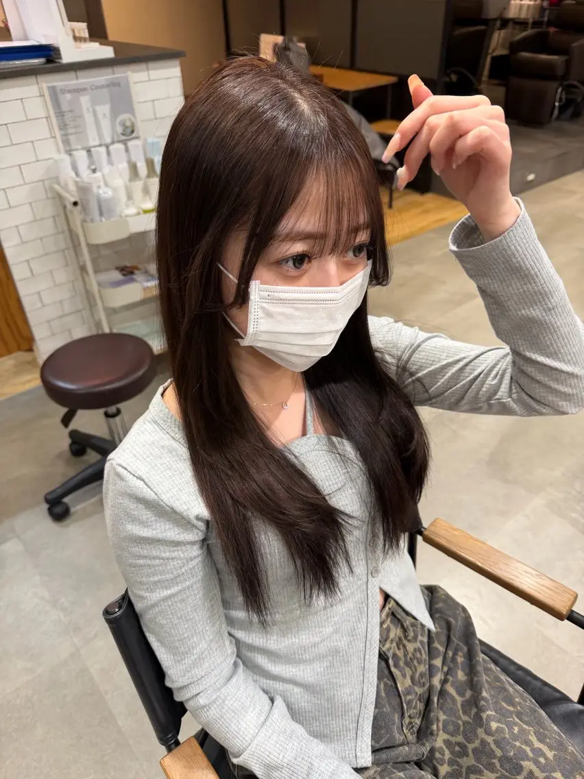 ロング カット ヘアカラー トリートメント 心斎橋/透明感カラー 🫧アサノハルカのヘアスタイル