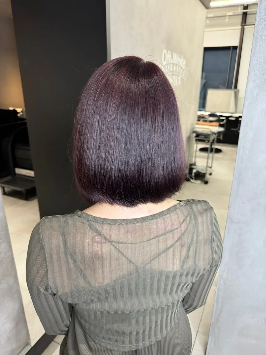 ミディアム 🇰🇷韓国風ハイ トーンKANA🖤のヘアスタイル