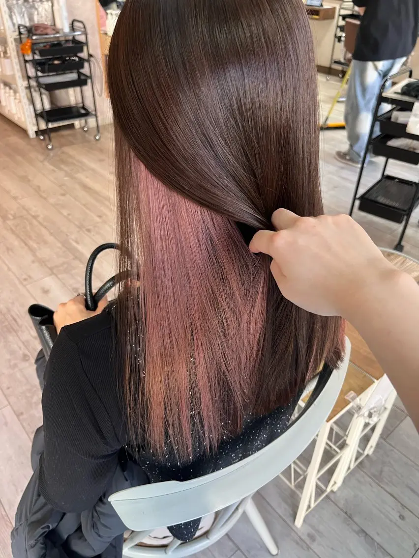 セミロング ヘアカラー トリートメント 村田梨乃/ minim hairのヘアスタイル