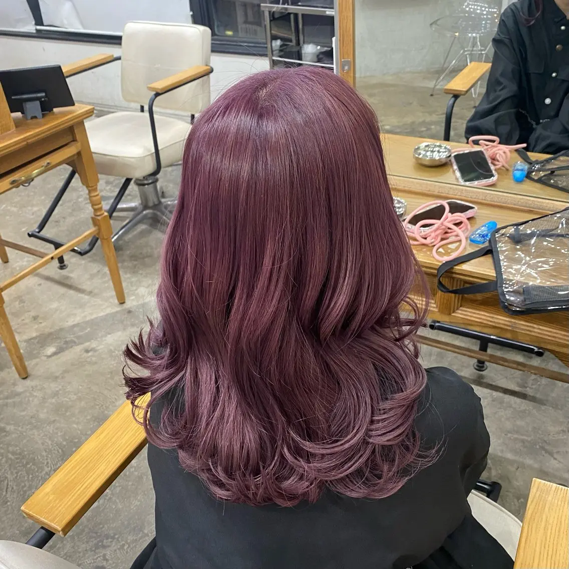 ミディアム カラー エクステモデル募集 💗大阪梅田/川上のヘアスタイル