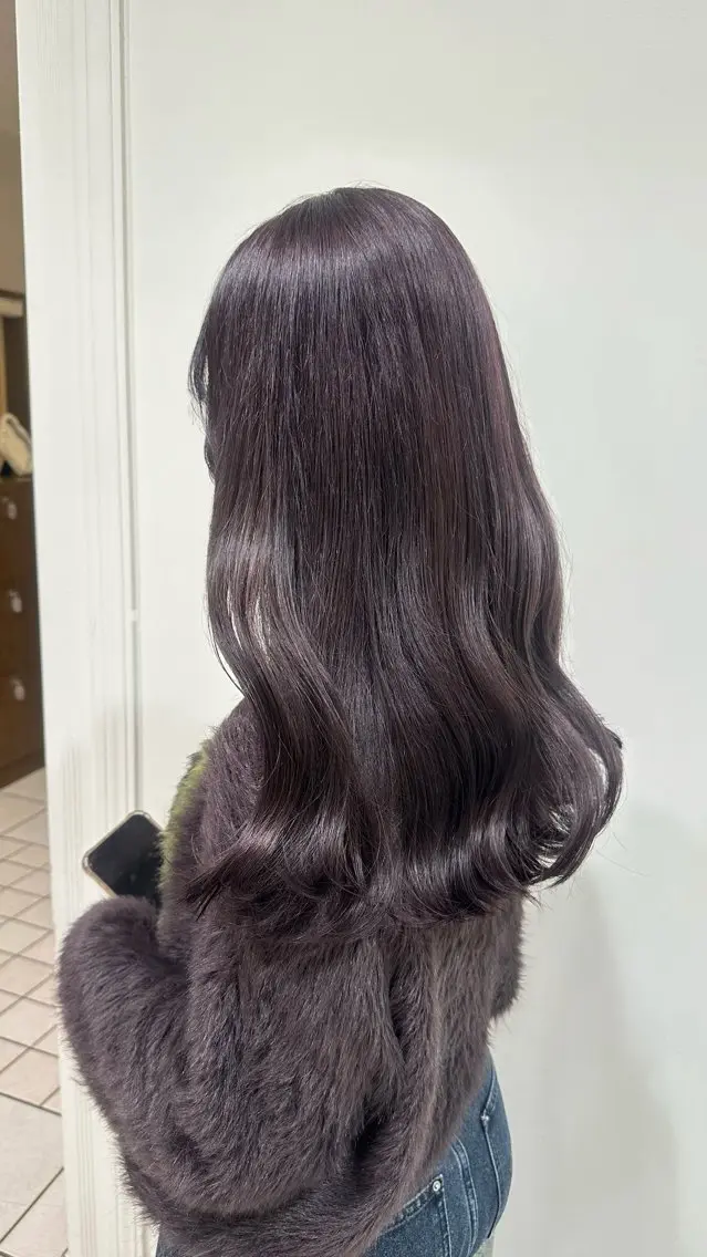 ロング カラー 透明感カラー ラベンダーカラー カット ヘアカラー 🎀 RUNA🎀のヘアスタイル