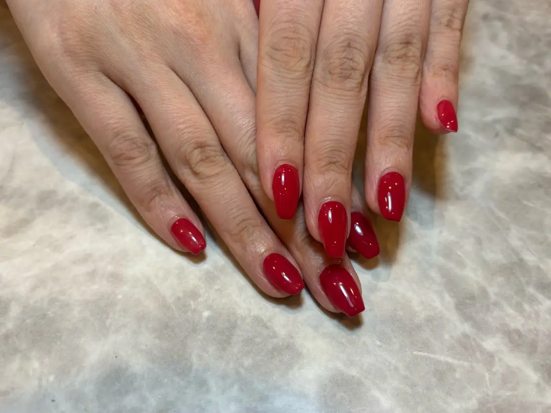ネイル ワンカラーネイル スクエアネイル ハンドネイル salon yのネイルデザイン