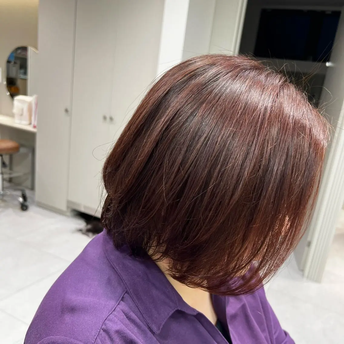 ショート ピンクブラウン Richell🎀 🖤yuuのヘアスタイル