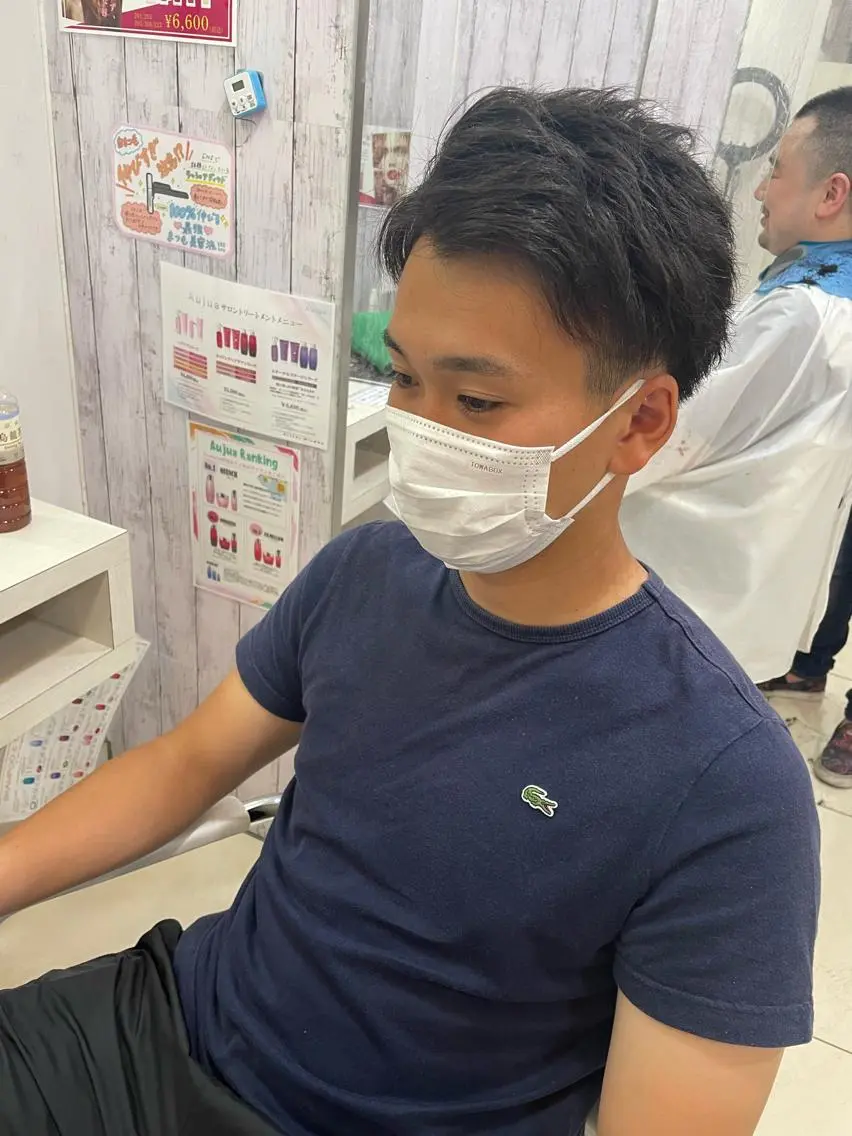 メンズアイブロウ+メンズカットの写真