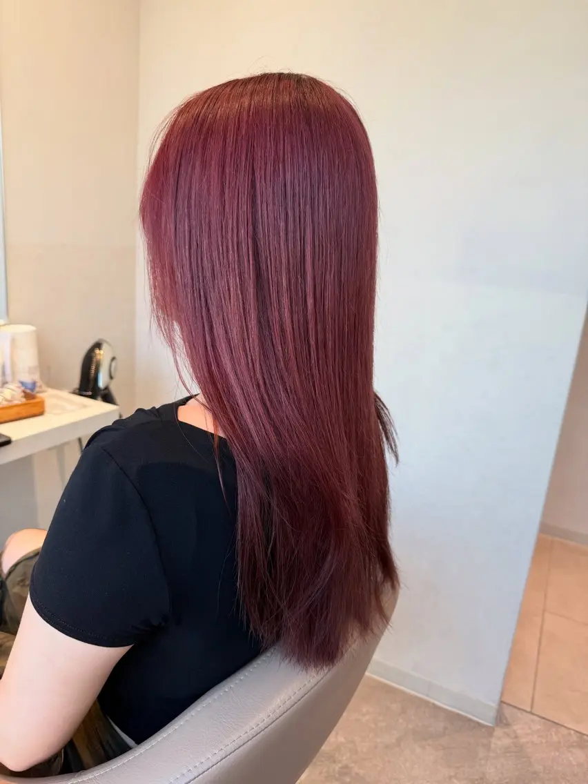 ロング カラー ピンクカラー 🍇おぐら めぐみ🍇のヘアスタイル