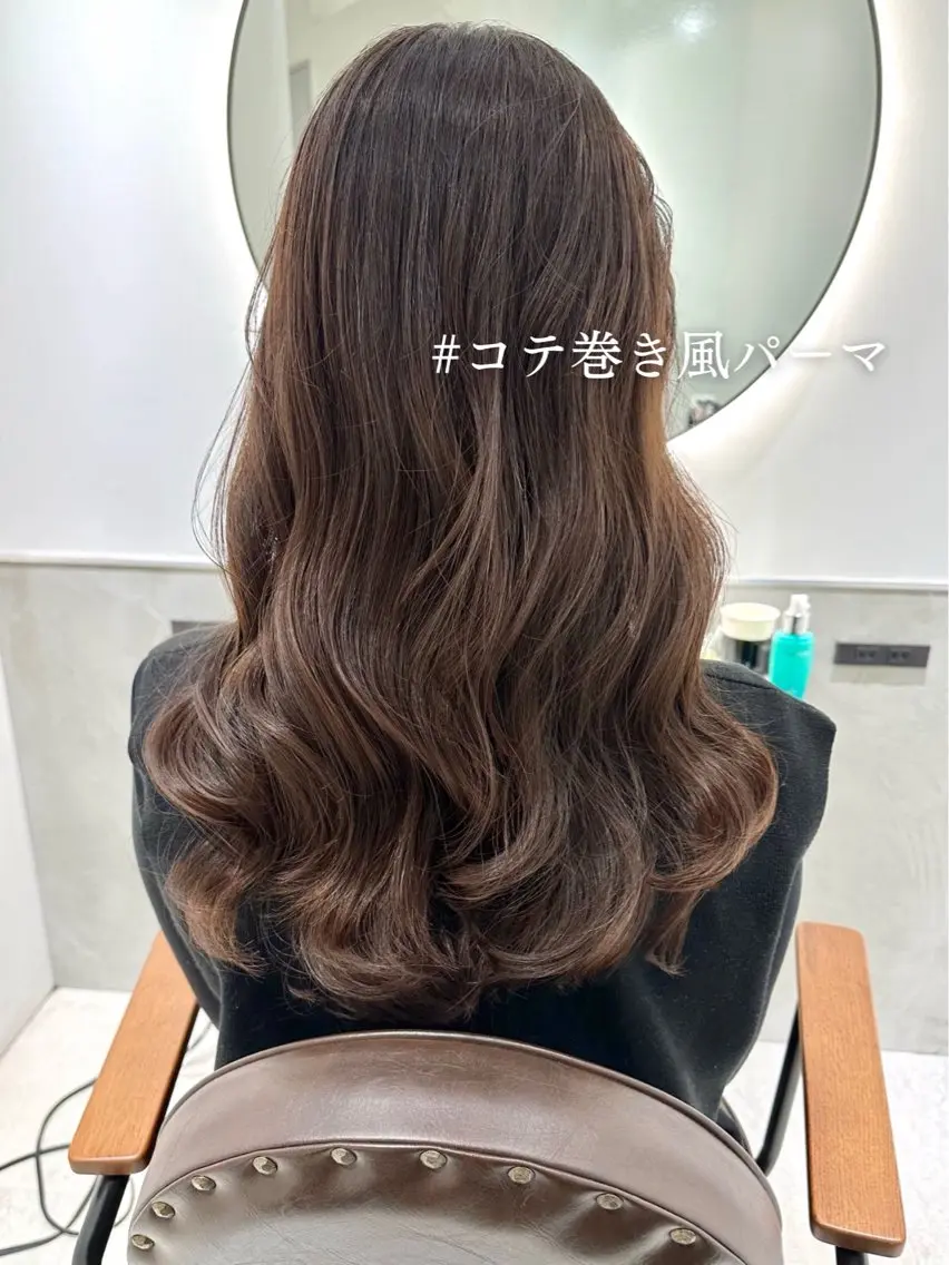 セミロング カラー パーマ 髪質改善 縮毛矯正/ レイヤー/銀座/本木のヘアスタイル
